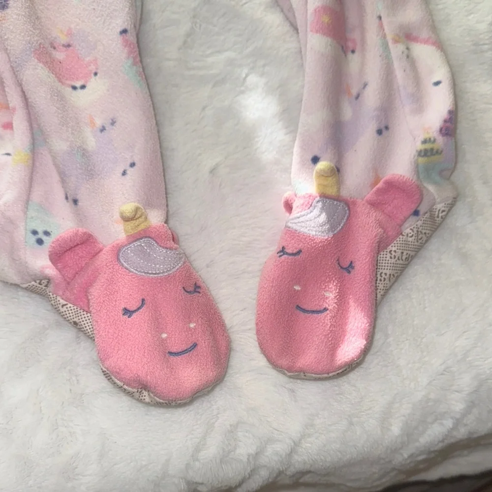 Kids Headquarters Pink Footies One Pieces Cozy Sleepwear 4T